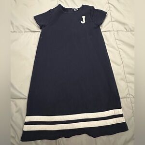 Janie and Jack size 7 monogrammed J navy dress